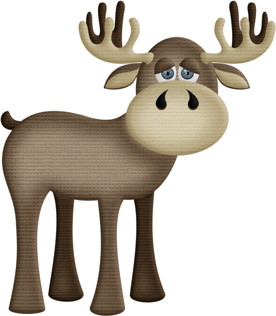 Aw Woodland Moose 2 - Woodland Animal Clip Art (896x1024)