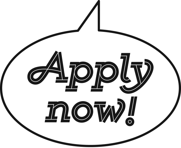 Find - Apply Now Black And White (600x493)