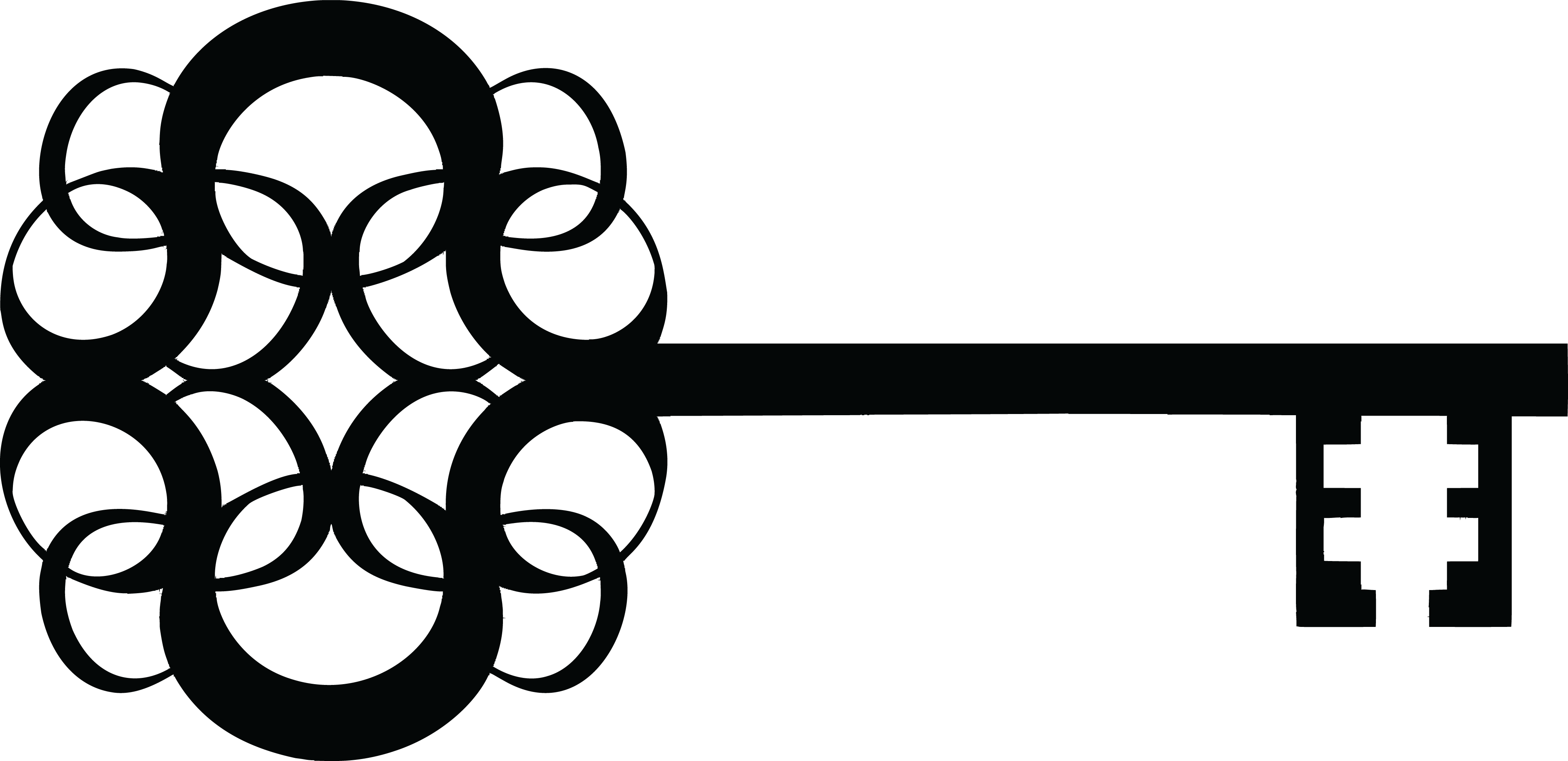 Big Image - Skeleton Key Clipart (4000x1941)