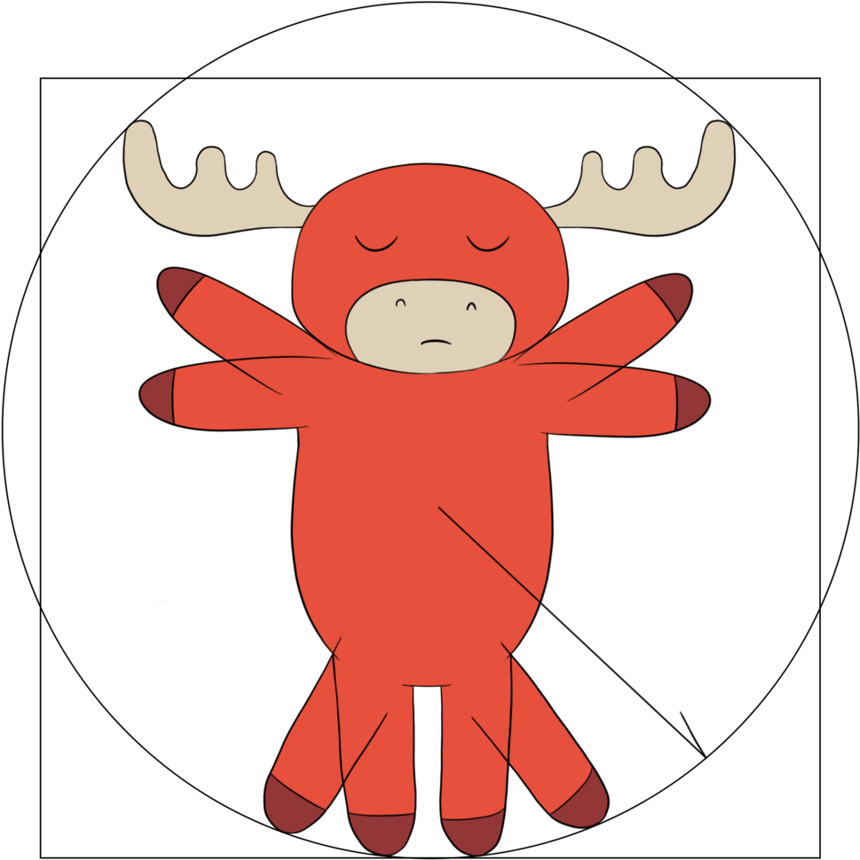 Moose Vitruvian - Transformation Matrix (1000x1059)