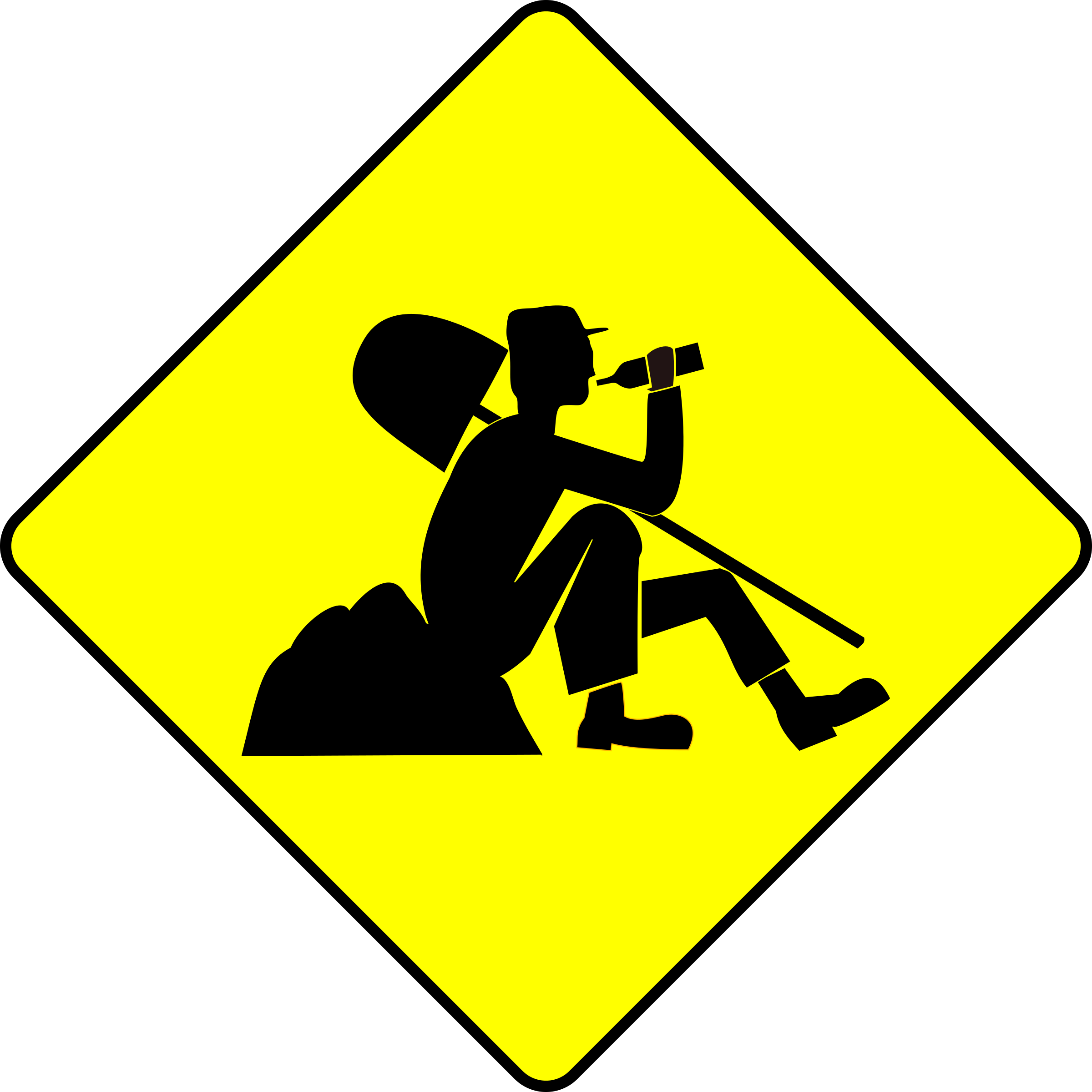 Big Image - Men At Work Sign (2400x2400)