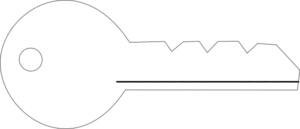 Blank Key Clip Art (600x258)