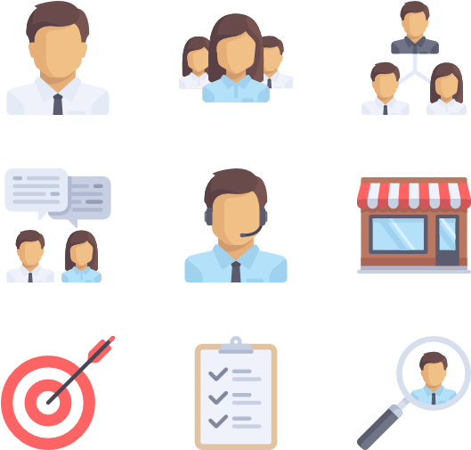 Management - Flat Icon Png (600x564)