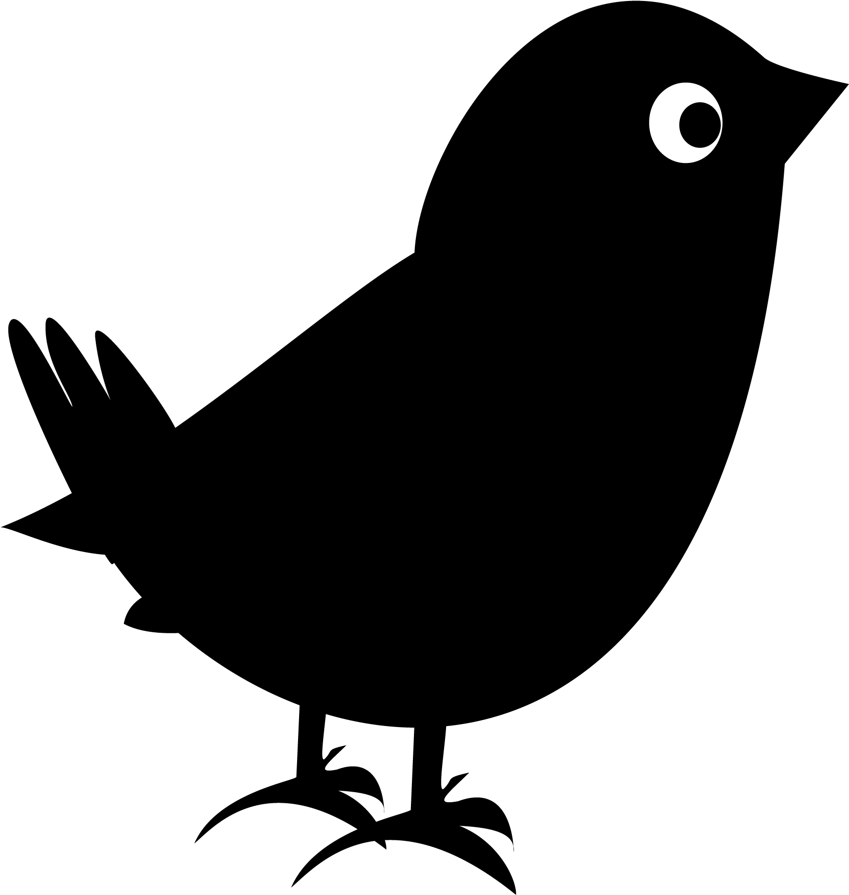 Clip Art Of A Black Bird Blackbird Clipart Perched - Clipart Black Bird (1894x1956)