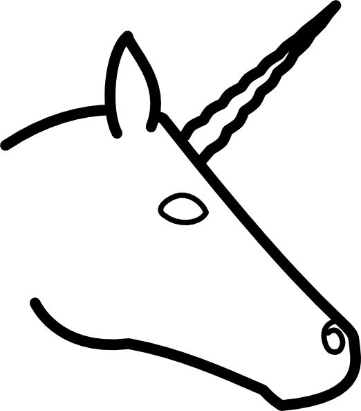 Draw A Unicorn Head Easy (522x593)