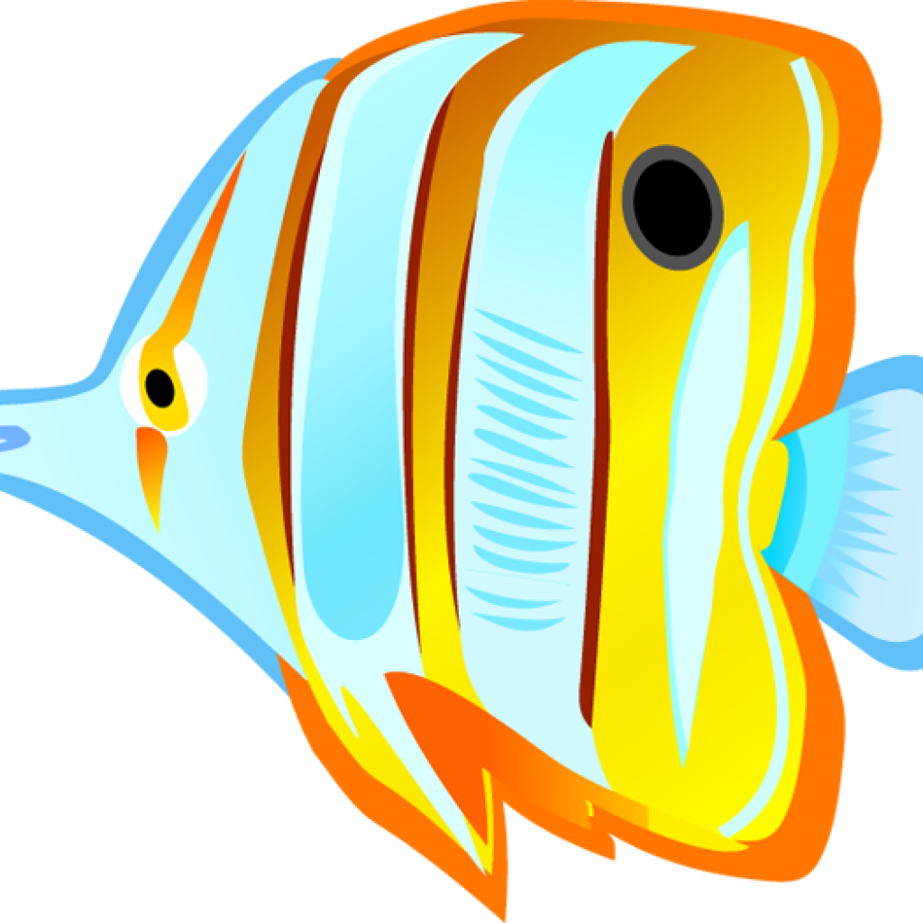 Tropical Fish Clipart Ocean With Fish Clipart Tropical - Tropical Fish Shower Curtain (1024x1024)