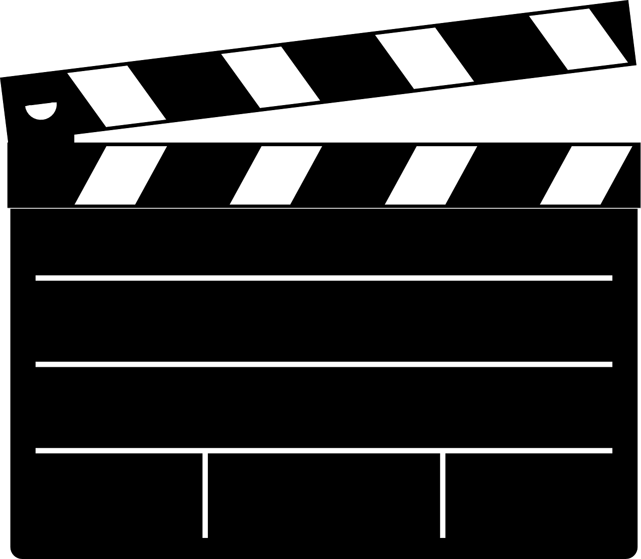 Clapper-board - Clapper Board Clip Art (1280x1117)