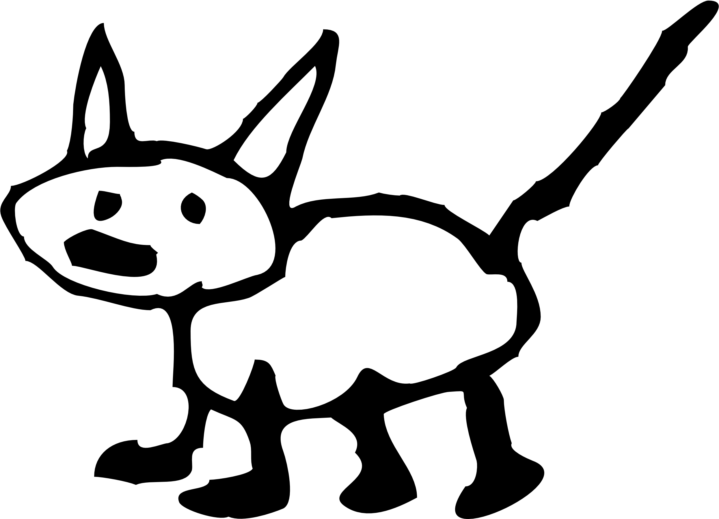 Kitten Clipart Coloring Book - Black And White Line Drawings Of Cats (2555x1842)
