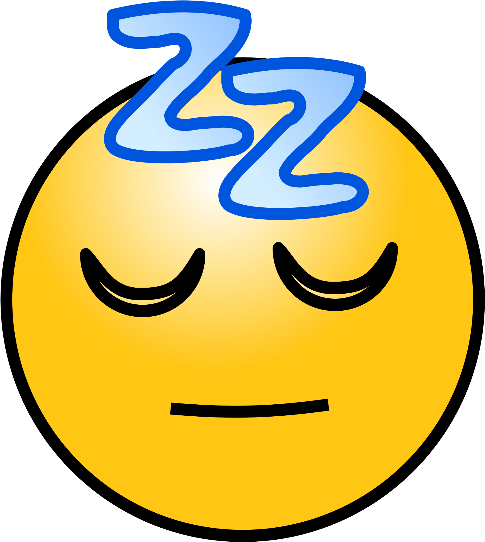 Small Smiley Faces Clip Art - Clipart Sleepy Face (2400x2400)