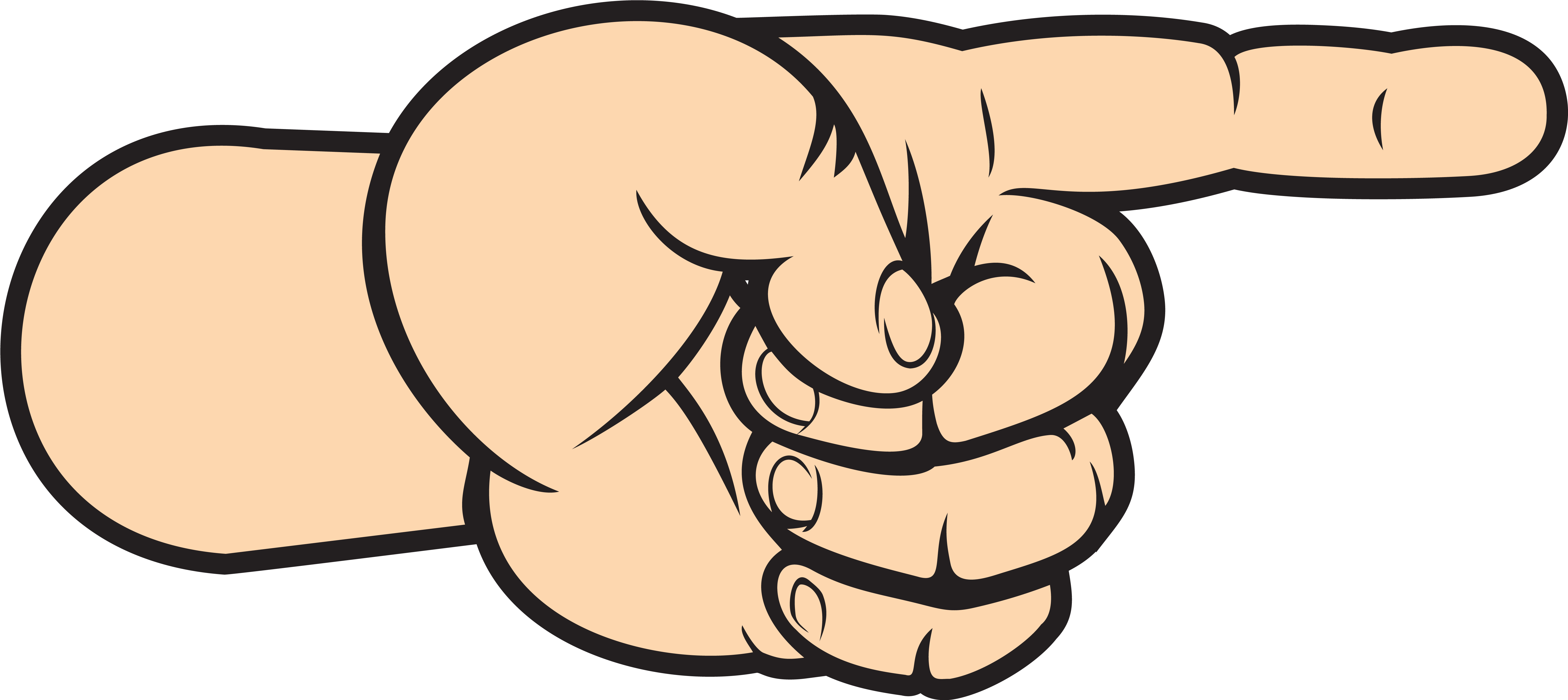 Right Hand Arrow Transparent Png Clip Art Image - Hand Clipart Png (6314x2940)