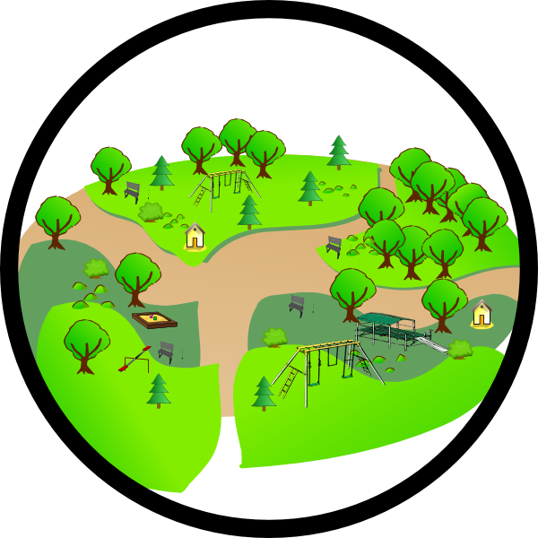 Space Tree Cliparts - Public Space Clipart (600x600)