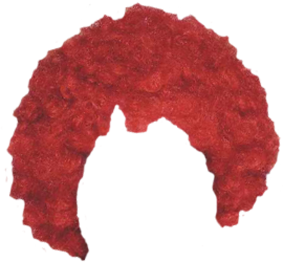 Clown Wig Clip Art Related Keywords & Suggestions - Red Clown Hair Png (400x370)