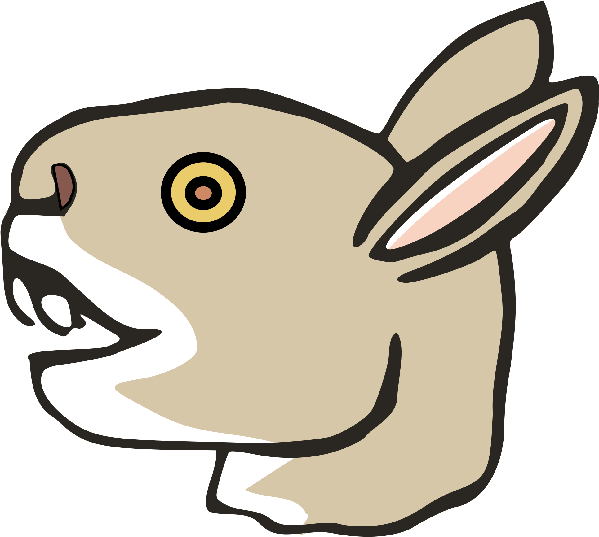 Rabbit Clipart - Tochtli (2000x1826)