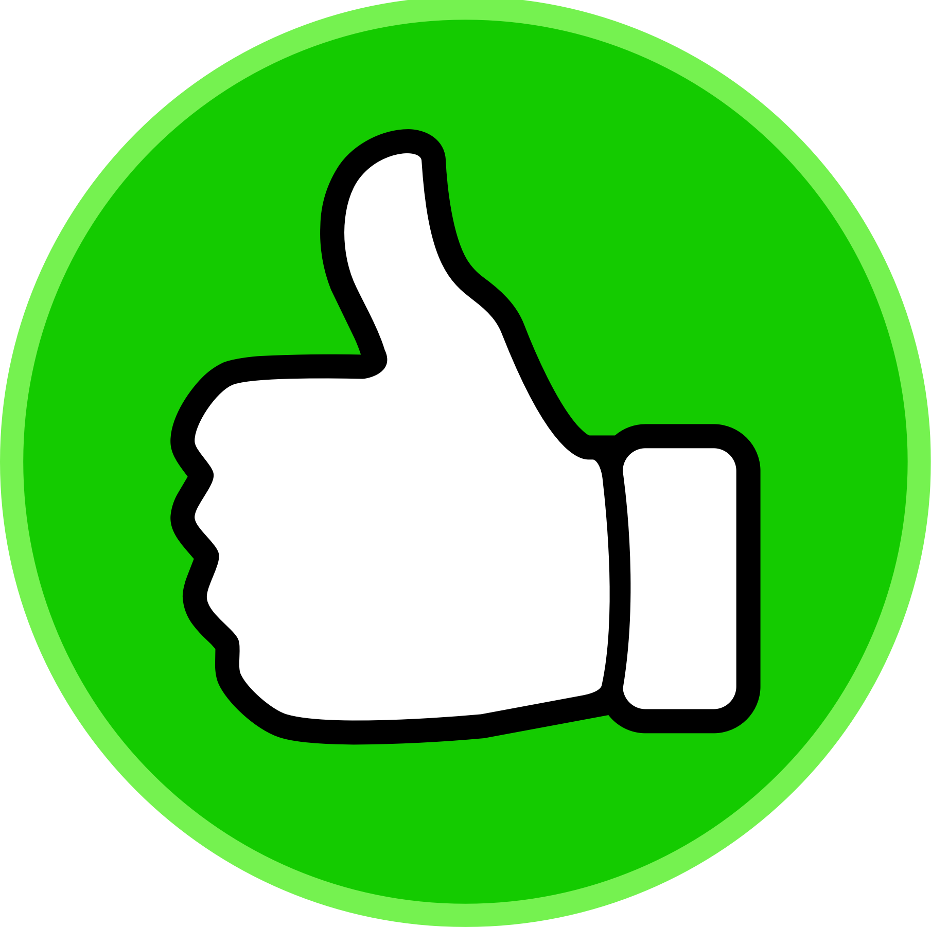 Green Thumbs Up Sign (1809x1802)
