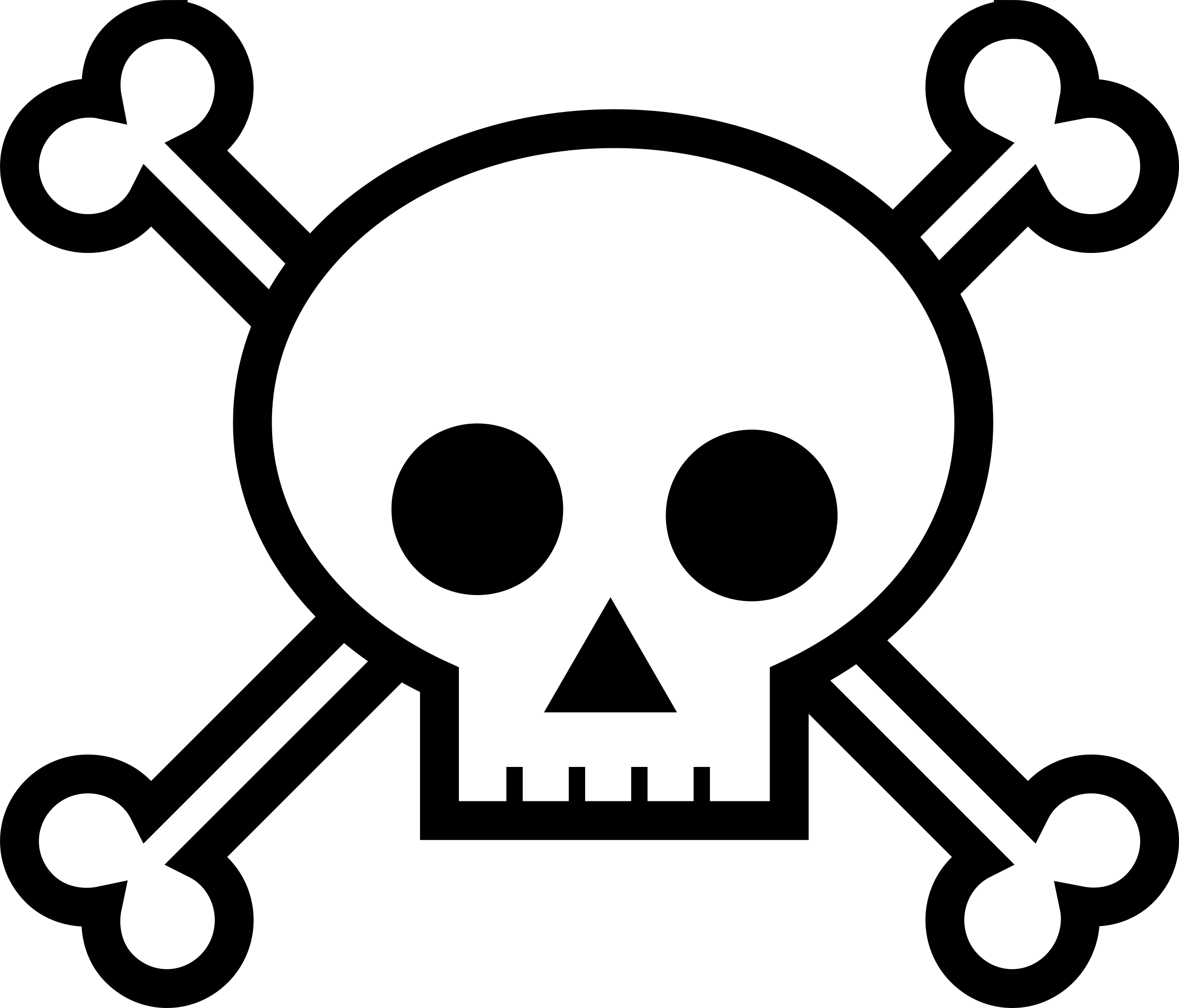 Clipart - Draw Skull And Bones (2400x2053)