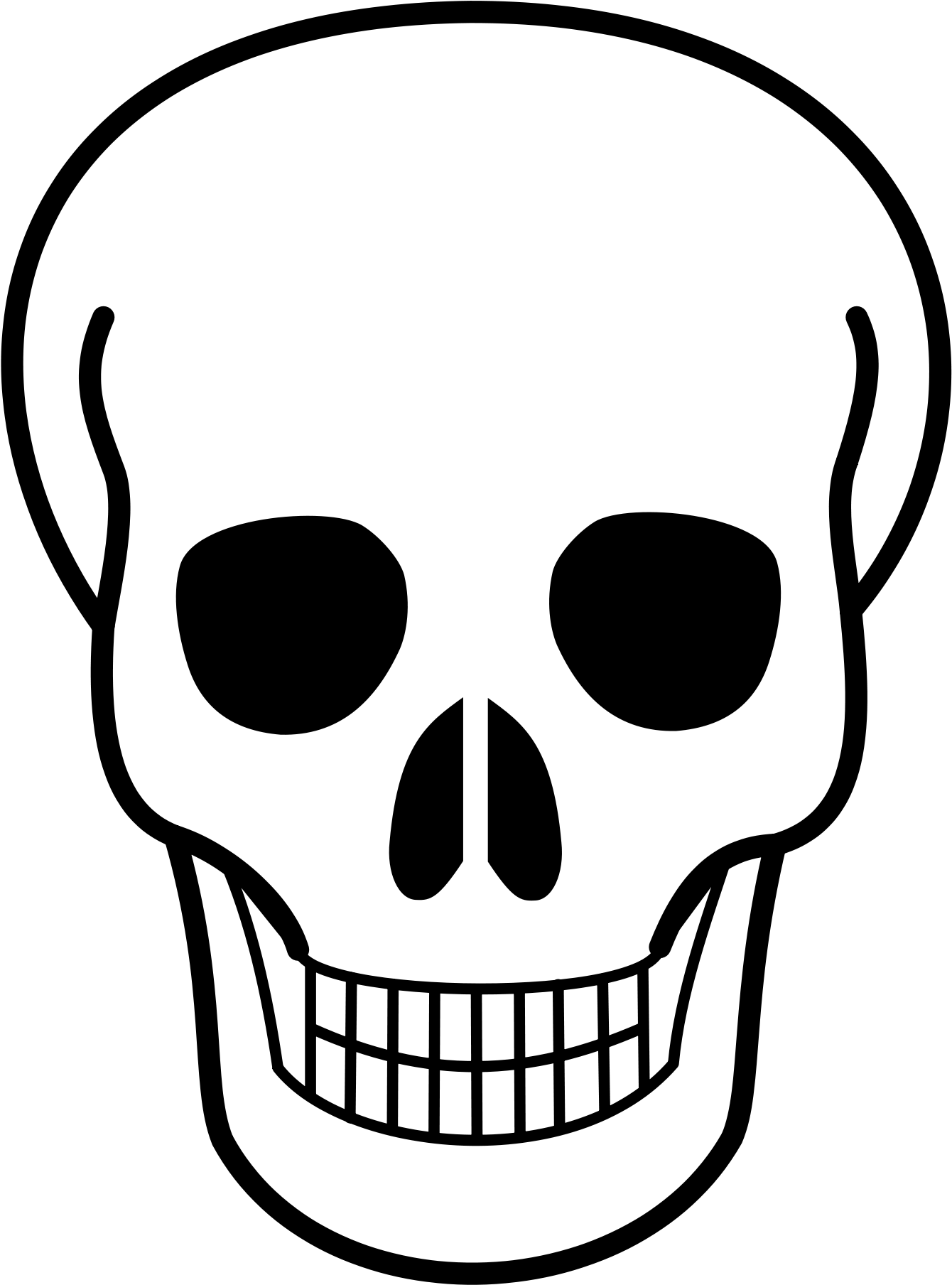 File - Skull-icon - Svg - Simple Skull (2000x2000)