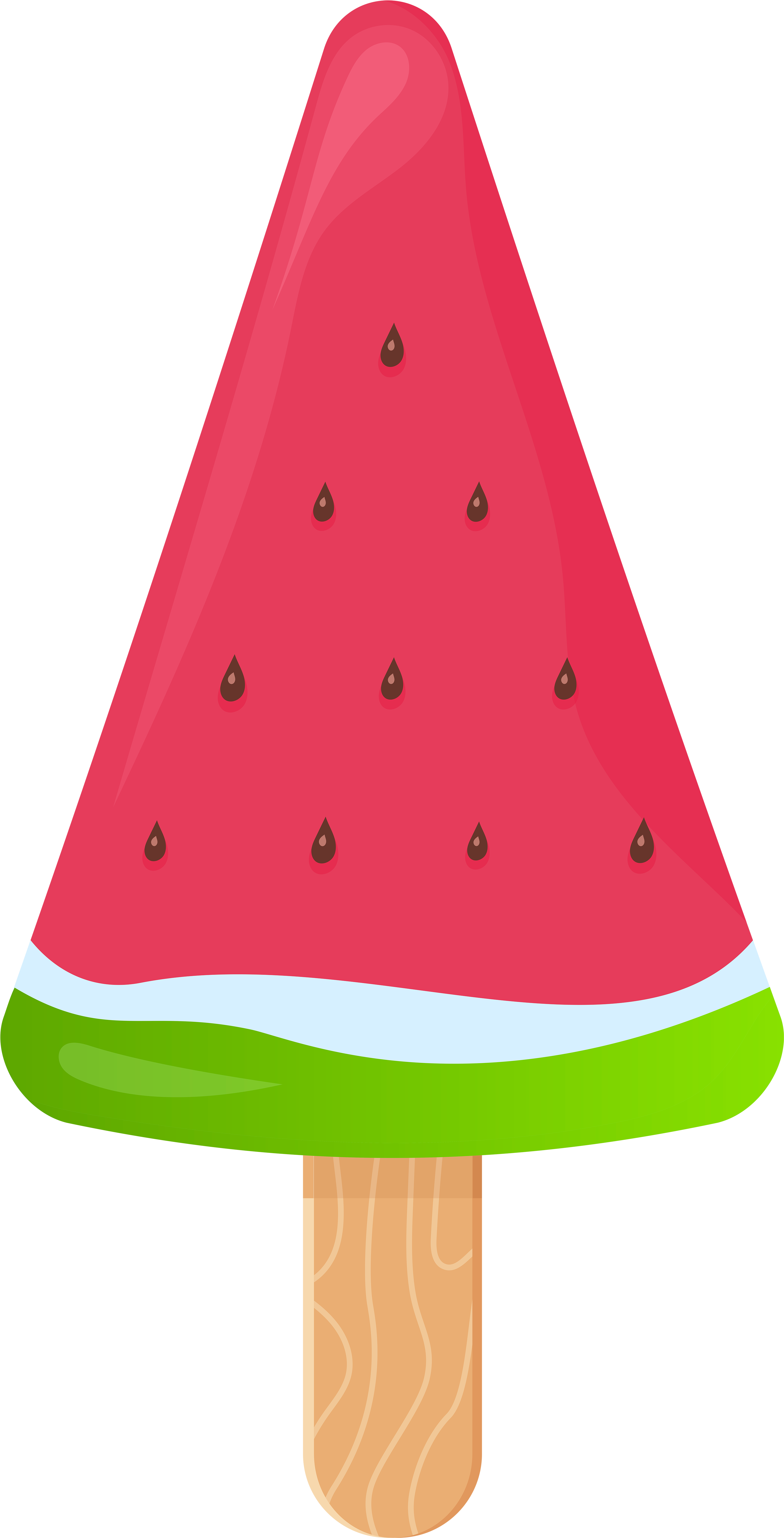 Chocolate Ice Cream Ice Cream Cones Clip Art - Watermelon Ice Cream Stick (3169x6000)