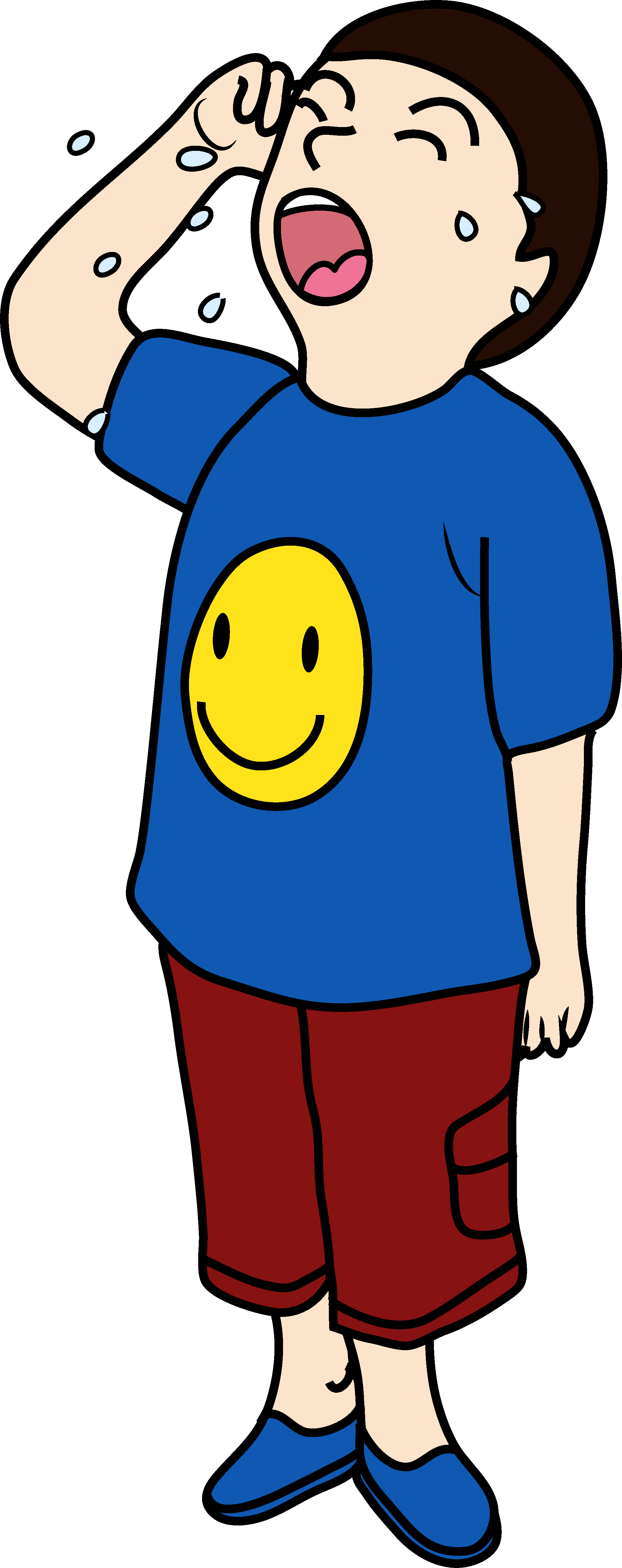 Crying Kid Clipart Free Clipart Images - Boy Crying Clipart (2090x5270)