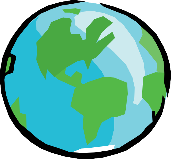 Free Clip Art Of The World Clipart World World No Lines - Transparent Background Earth Clipart (600x560)