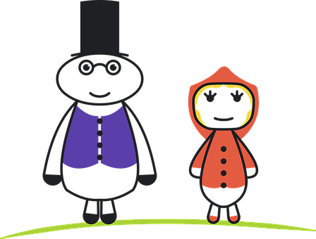 Cartoon, Figures, Drawing, Character - Drawing (448x340)
