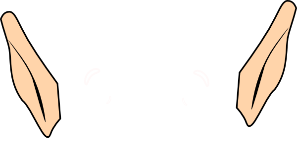 Elf Ears Clipart (600x329)