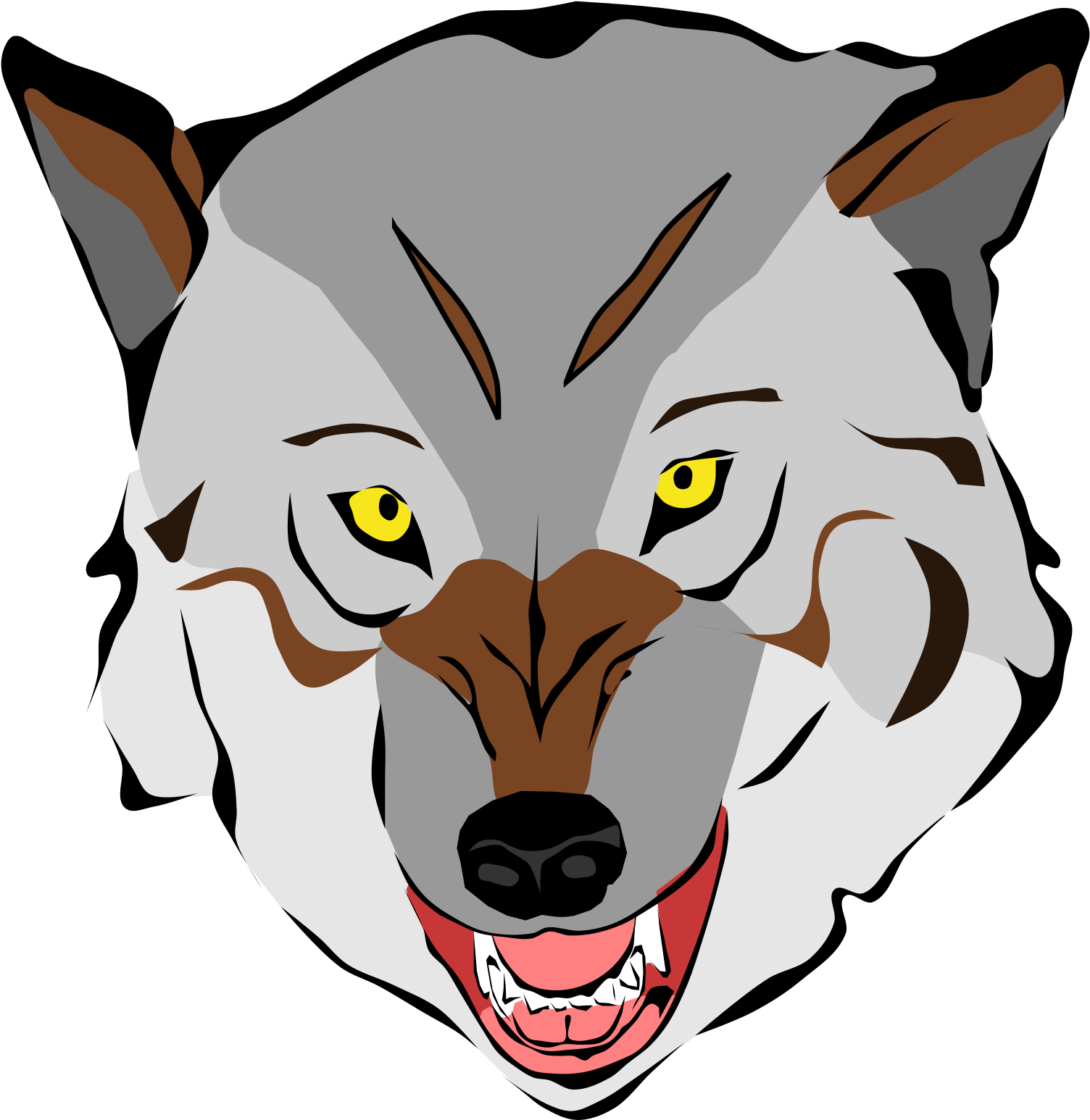 Big Image - Custom Scary Wolf Shower Curtain (1697x2400)
