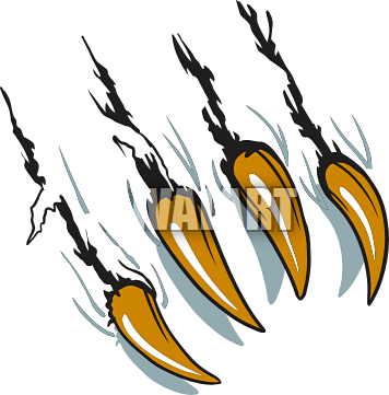 Wolf Clipart Scratch - Clip Art Bear Claw (356x361)