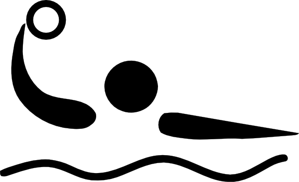 Free Vector Olympic Sports Water Polo Pictogram Clip - Olympic Water Polo Logo (600x366)