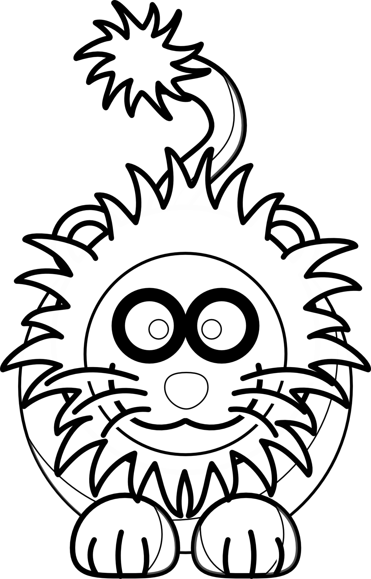 Lion Black And White Lion Pictures Black And White - Black And White Pictures Of Animated Lions (1264x1970)