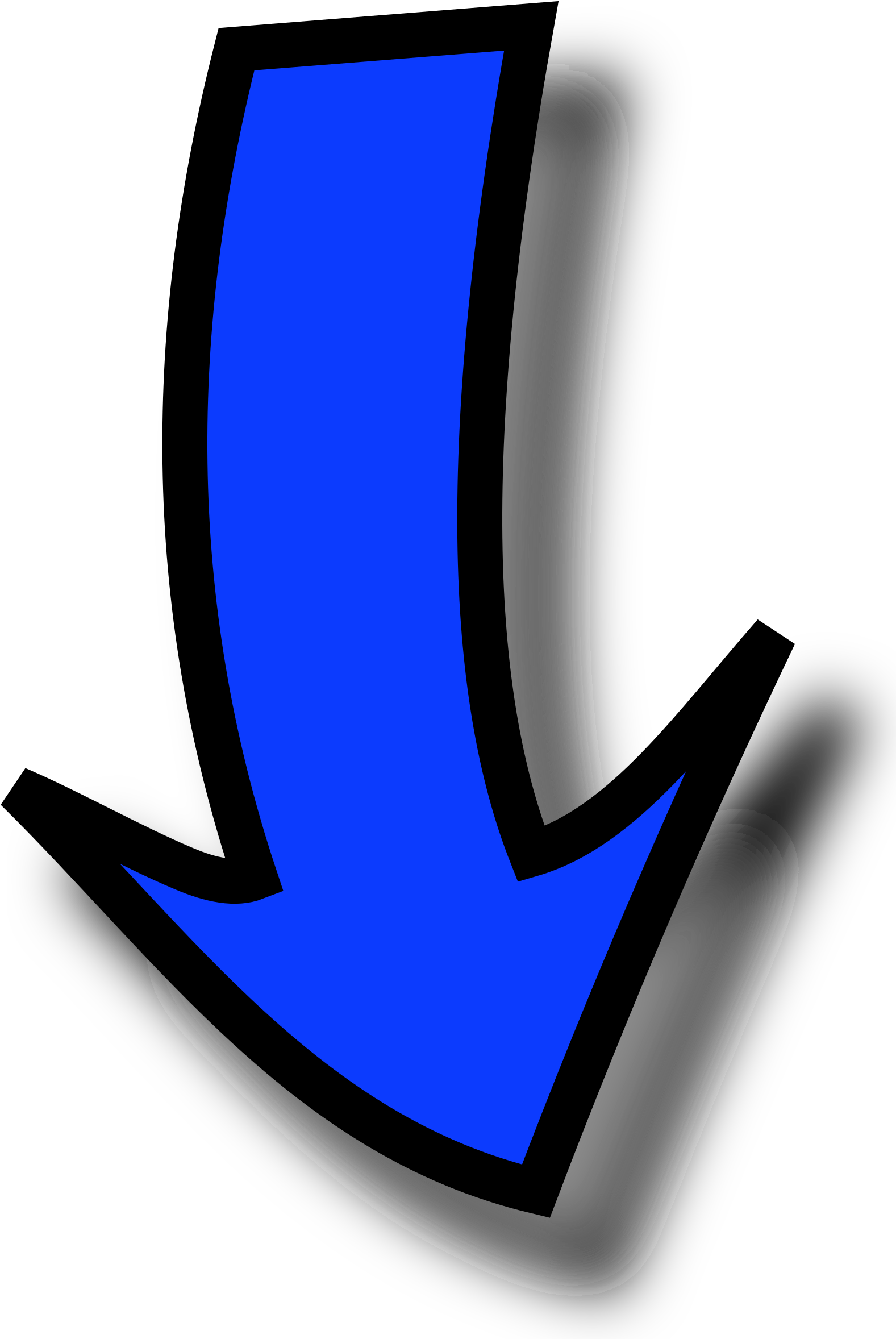 Cartoon Arrows Vector - Down Arrow No Background (1612x2400)