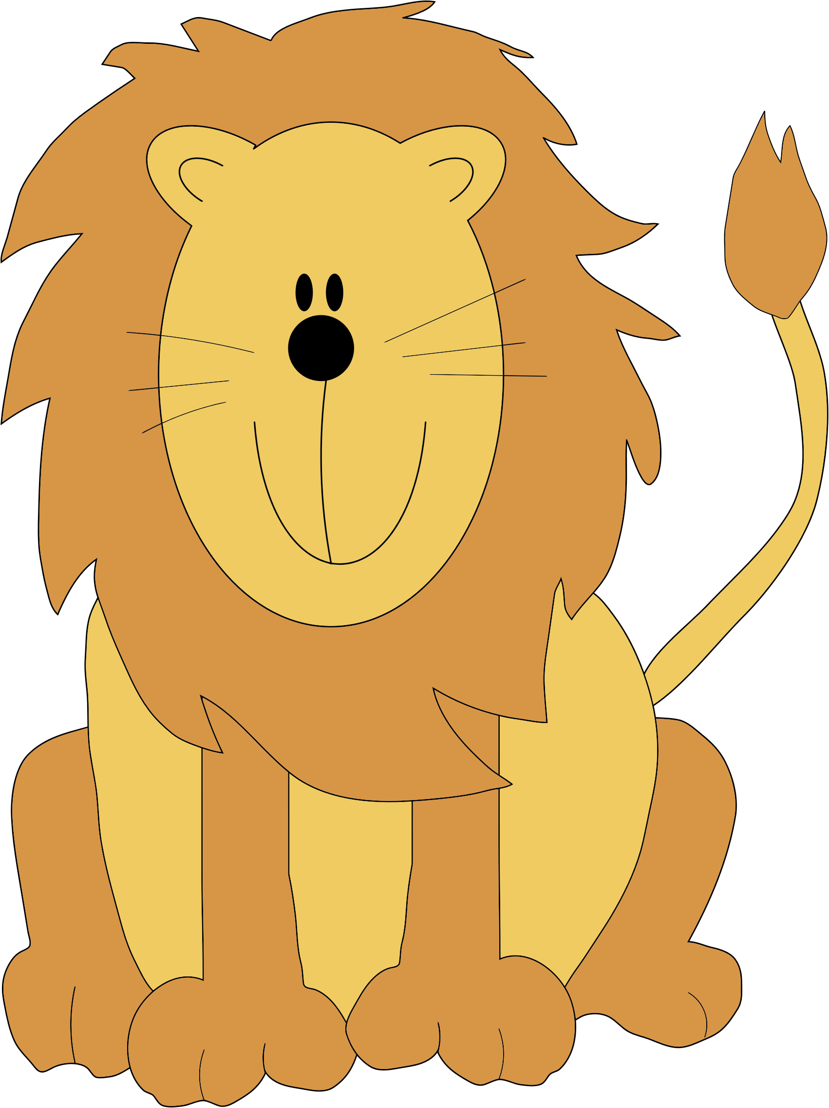 Cartoon Lion By @gdj, Cartoon Lion From Pixabay - Lion Clipart My Cute Graphics (1702x2274)