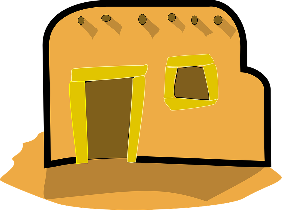 Free Vector Homes Clipart Clip Art - Old Mud House Clipart (960x716)