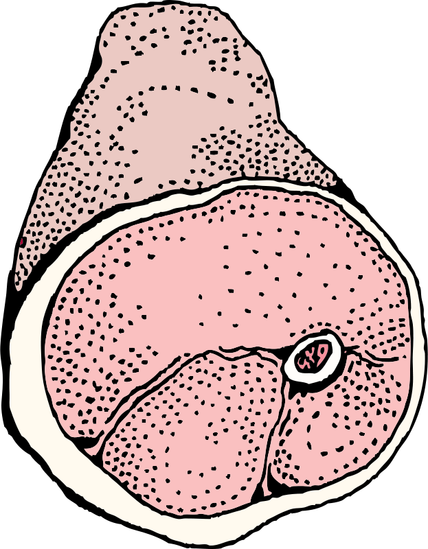 Ham Clip Art Free Vector / 4vector - Ham With Transparent Background (583x750)