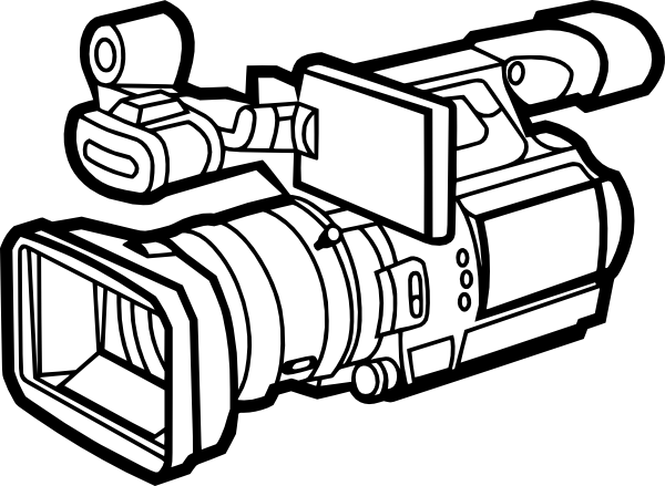 Video Camera Clip Art - Video Camera Vector Png (600x439)