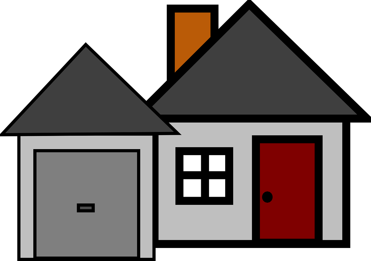 Grey House Clipart Clip Art Library - Dům Png (1280x902)