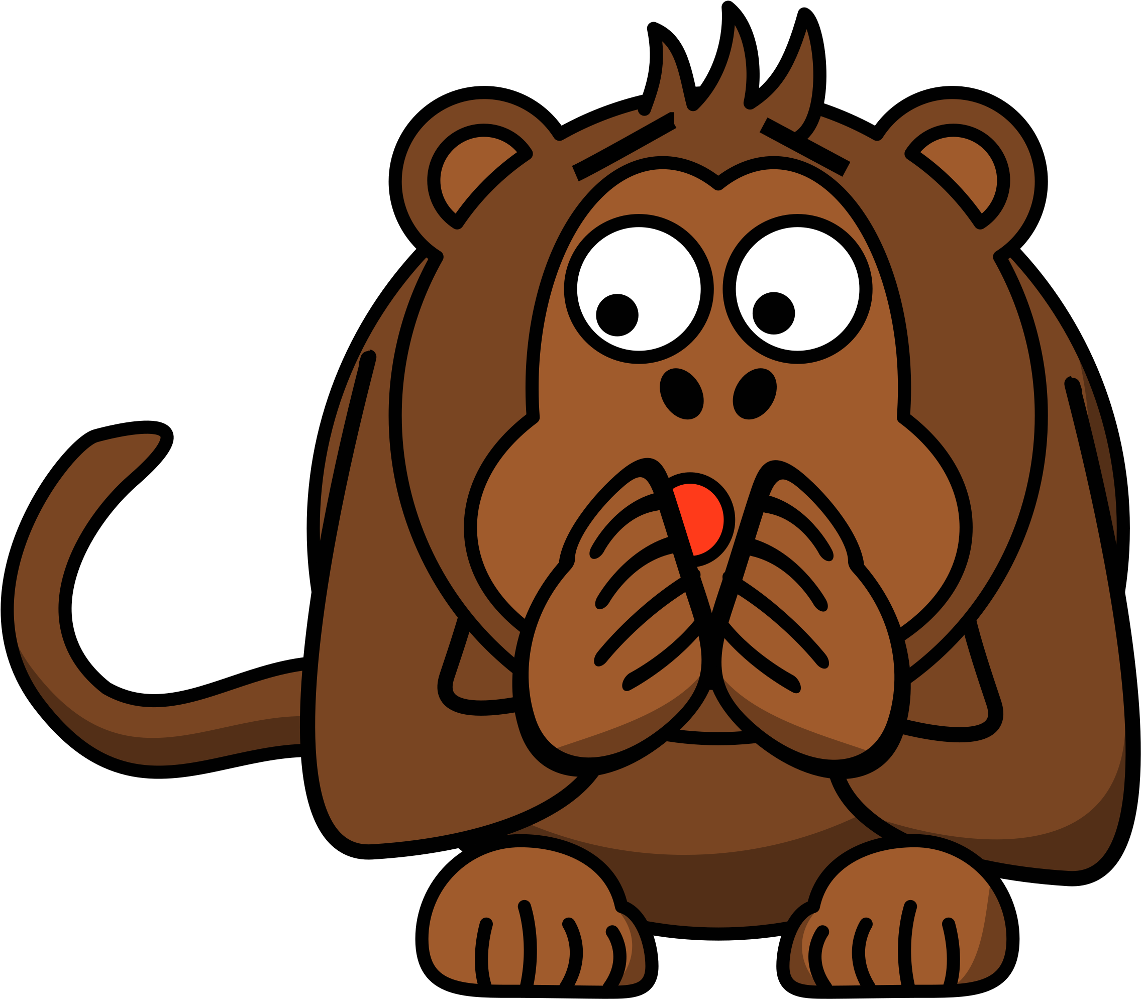 Monkey - Cartoon Monkey (2400x2118)