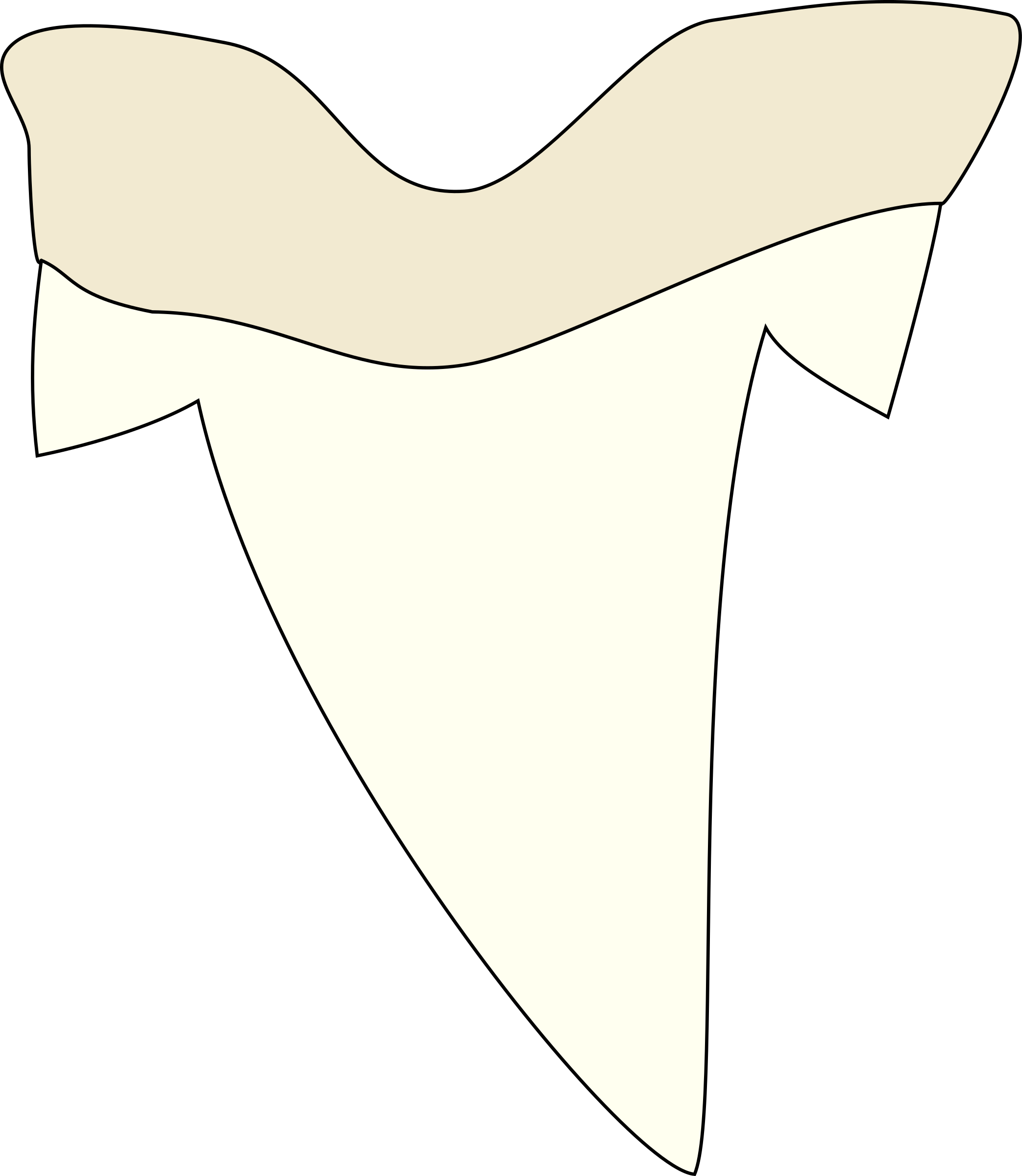 Big Image - Shark Tooth Clipart (2086x2400)