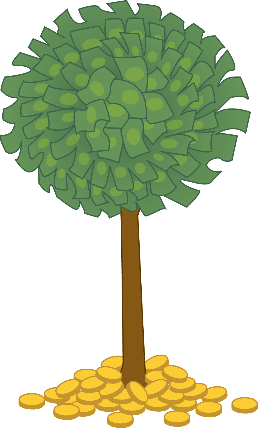 Money Tree Clip Art My Colormist - Money Tree Art Png (887x1471)