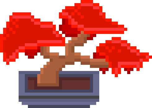 Bonsai Tree - Pixel Art (490x350)