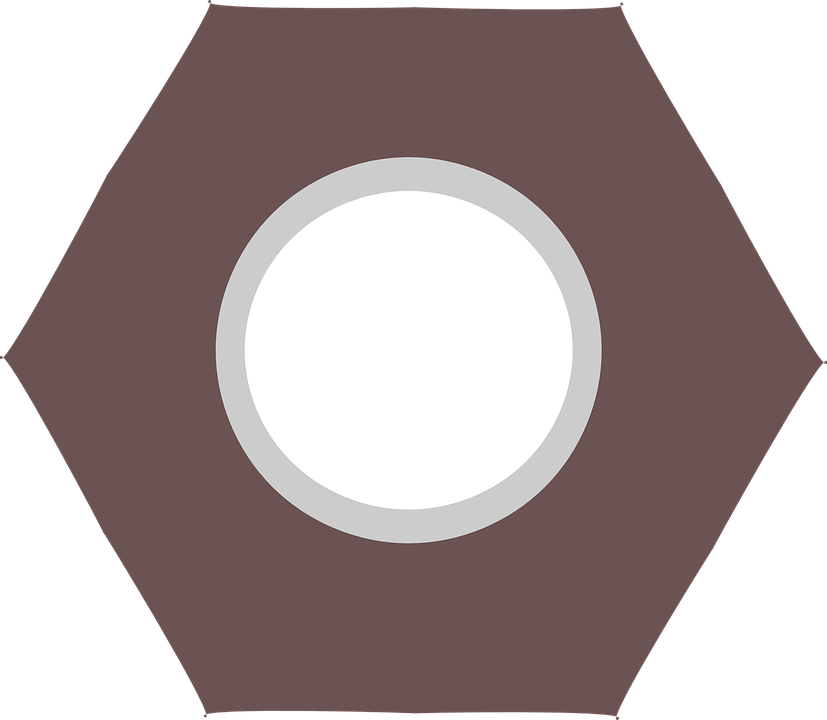 Nut Clipart Hexagonal - Circle (827x720)