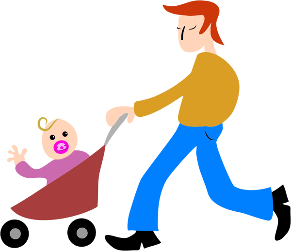 Free Father's Day Clipart - Father And Son Cartoon Png (600x518)