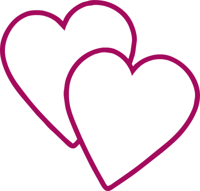 Simple Double Heart - Пнг Гифка Сердечко (400x381)