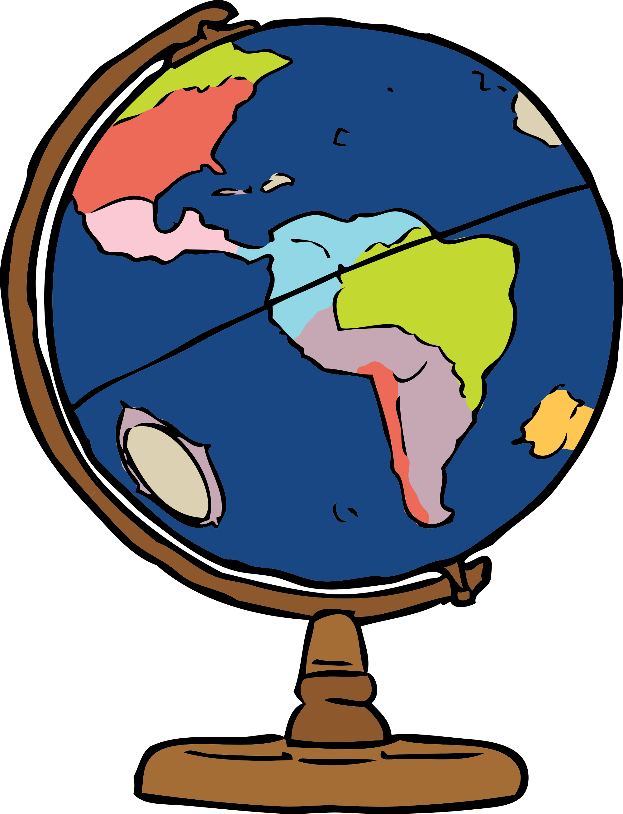 Big Image - Globe Clipart (2000x2613)