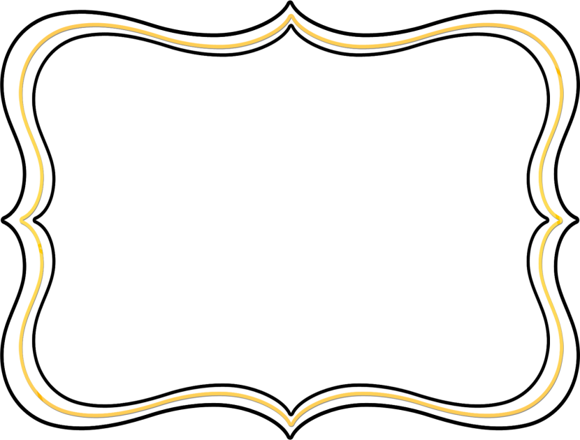 Scroll Frame Clipart - Shape Border Clip Art (830x630)