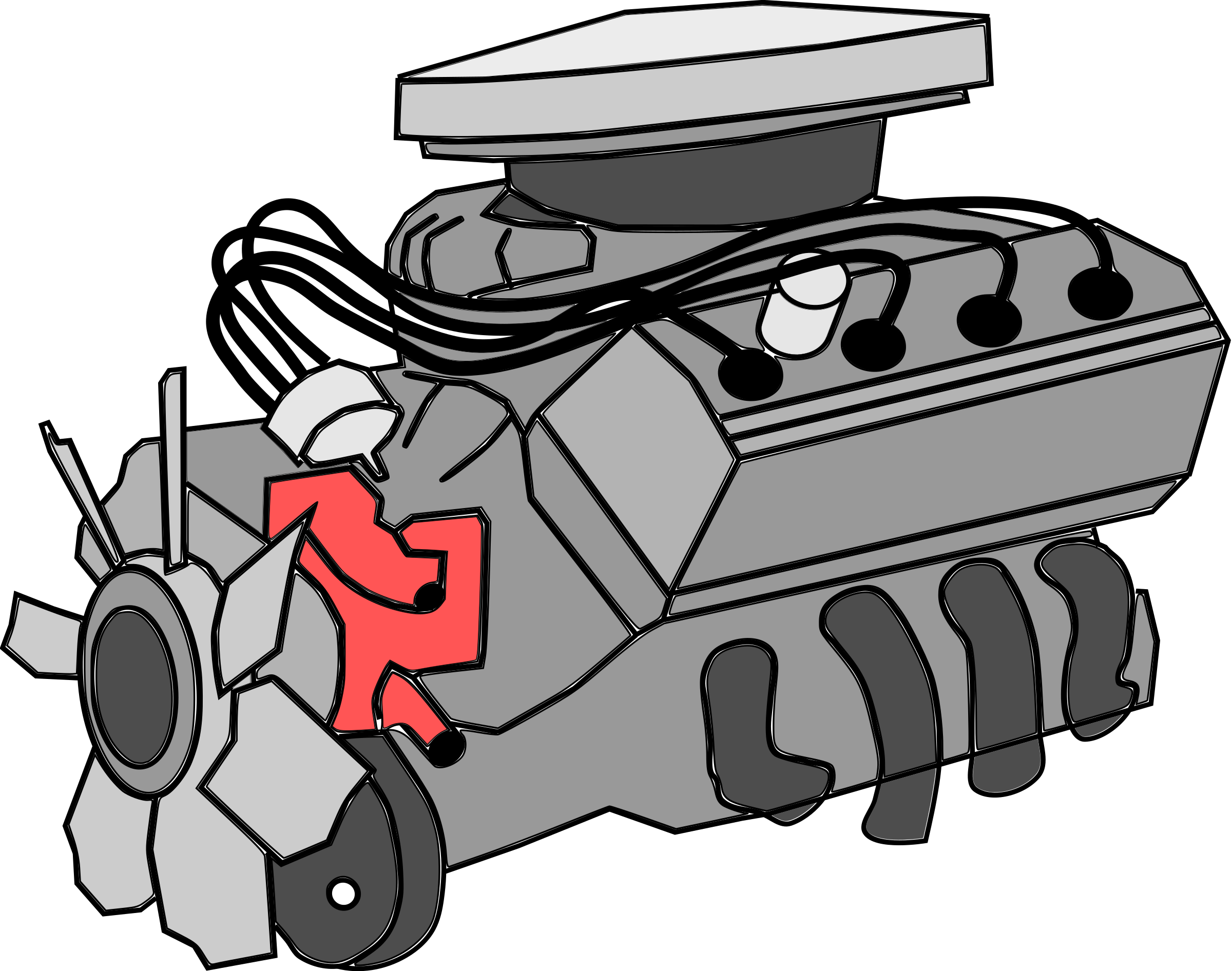Engine Clipart Aaph - Internal Combustion Engine Clipart (2400x1892)