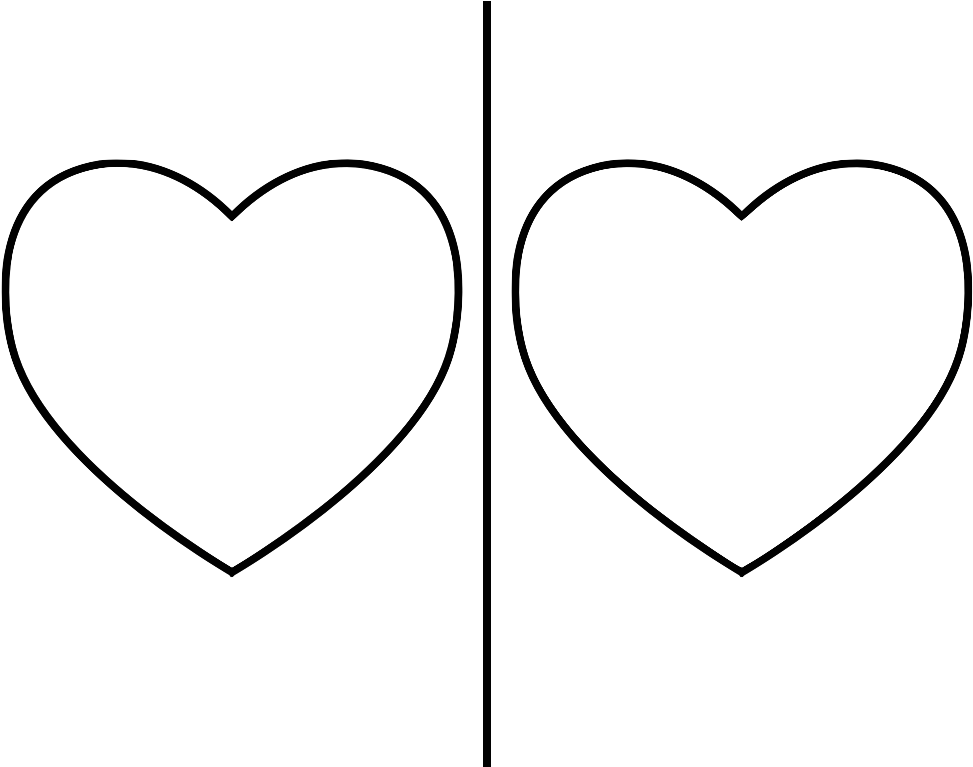 Heart Template - Stencil (1024x768)
