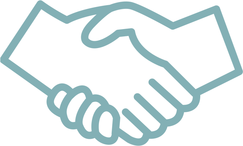 Relationshops Icon - Hand Shake Blue White (794x546)