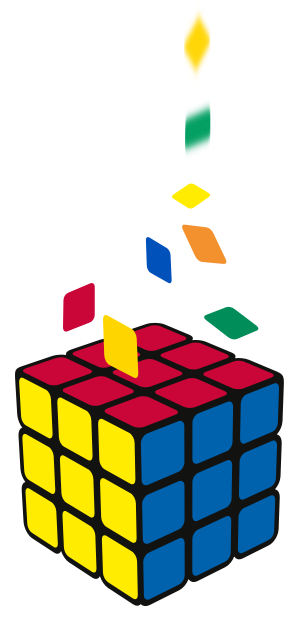 Cube Clipart Rubix Cube - Cube Rubiks (299x622)