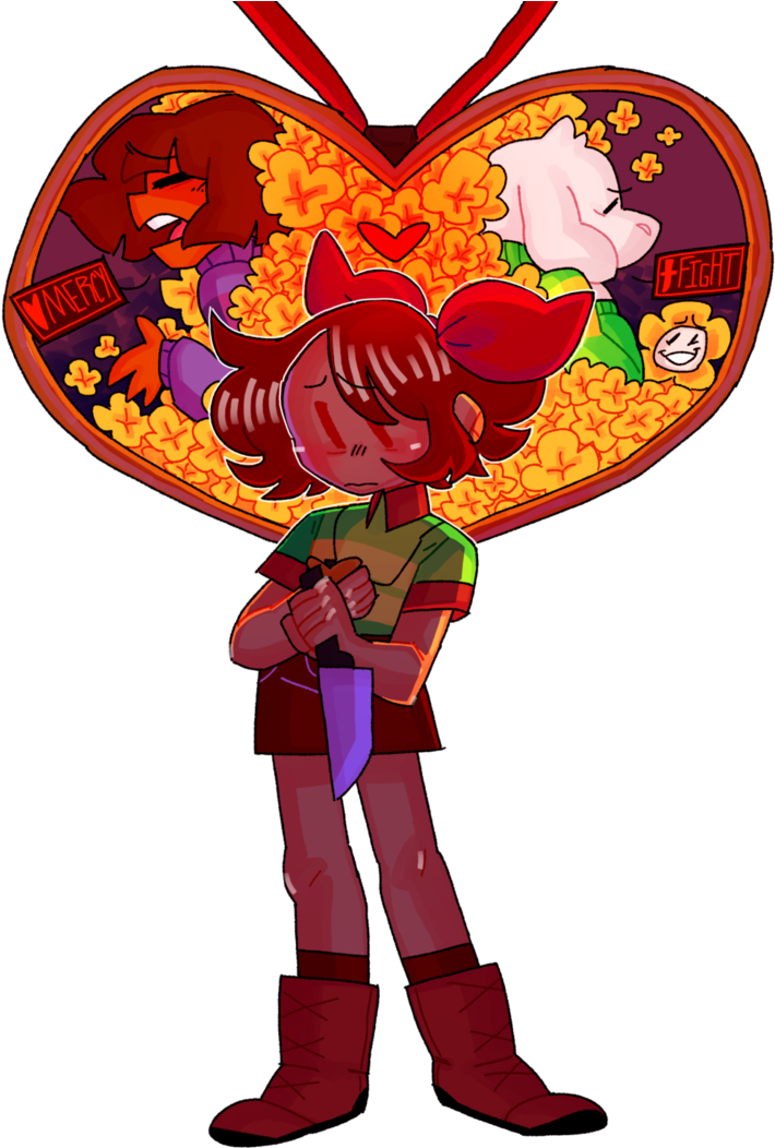 Decisions - Undertale Chara X Frisk (747x1069)