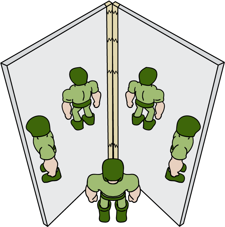 Cliparts Multiple Mirrors - Multiple Reflection Of Mirrors (850x850)